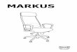 MARKUS - IKEA · Por motivos de seguridad las ruedas se bloquean automáticamente cuando no se utiliza la silla. ... secara otomatis ketika kursi tidak digunakan. BAHASA MALAYSIA