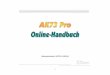AK73 Pro Online-Handbuch · Dieses Online-Handbuch ist im PDF-Format gespeichert. Wir empfehlen Ihnen, Adobe Acrobat Reader 4.0 zu verwenden, um das Handbuch Online zu lesen. Sie
