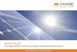 MAGE SOLAR Der Spezialist für Photovoltaik-Systemkomponenten · › Exklusiv für diplomierte Partner -Planungstool › › Technische Anlagenplanung und Komponentendisposition ›-Daten