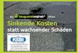 Folie 1gawat.de/media/files/Kaugummiasphalt-Der-Reparaturasphalt-von-KEBI.pdf · 3 Straßenschäden • Entstehen durch die einwirkenden Belastungen von Witterung und Verkehr •