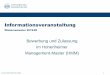 Informationsveranstaltung - hmm.uni-hohenheim.de · Professor Dr. Markus Voeth DER STUDIENGANGLEITER FÜR DEN HOHENHEIMER MANAGEMENT-MASTER