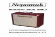 Kleiner Muk MK3 - nepomuk-amps.com · NEPOMUK Kleiner Muk MK3Kleiner Muk MK333 - All Tube Guitar Amplifier V3.3 Seite 6 3.2 Rückseite Netzanschluss Netzkabel Euro-Kaltgeräteanschlußstecker