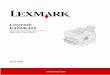 Lexmark E320/E322 deutsch.pdf · 5 1 Übersicht über den Drucker Info zu Ihrem Drucker Es sind drei Druckermodelle verfügbar: Lexmark E320, Lexmark E322 und Lexmark E322n. Die Unterschiede