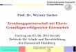 Prof. Dr. Werner Sacher Erziehungspartnerschaft mit Eltern ... · Begleituntersuchungen zu PISA 2000 (OECD 2001, S.356f.) Einflüsse von Schule, Lehrkräften, Unterricht Einflüsse