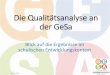 Die Qualitätsanalyse an der GeSa - gesask.degesask.de/media/QABericht.pdf · Standardisierter Ablauf der QA (Hauptphase) 1 Analyse von Leistungs- und Entwicklungsdaten sowie weiterer