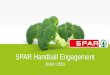 SPAR Handball Engagement .01 SPAR Handball Engagement 2018 2019 Weiterer Ausbau der SPAR Handball