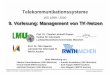 9. Vorlesung: Management von TK-Netzen ... · Telekommunikationssysteme Institut für Informatik, Ludwig-Maximilians-Universität München Was ist Management? Management nach ITU-T