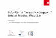 Info-Reihe kreativ.kompakt. Social Media, Web 2 · Info-Reihe "kreativ.kompakt." Social Media, Web 2.0 Referent: Lutz Barchmann von blox kommunikation