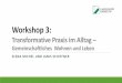 Wohnen in Gemeinschaft - forum1punkt5.de · Ablauf der Veranstaltung Zeit Thema Referent 15.45 Uhr Begrüßung & Einführung: Transformative Praxis im Alltag - Gemeinschaftliches