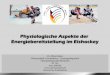 Physiologische Aspekte der Energiebereitstellung im Eishockey .Aspekt der Ausdauer im Eishockey BRAINSTORMING