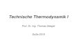 Technische Thermodynamik I - mb.uni-siegen.de · Vorwort Das vorliegende Skript stellt die Inhalte der Grundvorlesung „Technische Thermodynamik I“dar, wie sie an der Universität