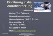 Einführung in die Audiobearbeitung - db-thueringen.de · 2.November 2005 Friedrich-Schiller-Universität Jena Universitätsrechenzentrum/Multimediazentrum Tino Tschiesche 1 Einführung