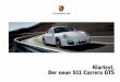 Klartext. Der neue 911 Carrera GTS - porsche- file8 Technik. Der neue 911 Carrera GTS. Sein schlagkräftigstes Argument gegenüber den 911 Carrera S Modellen: mehr Leistung, höhe-res