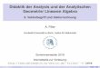 Didaktik der Analysis und der Analytischen Geometrie ...didaktik.mathematik.hu-berlin.de/user/filler/mathematikdidaktik_s2/06-Vektoren.pdf · Grundvorstellungen hinsichtlich der analytischen