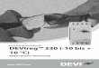 Installationshandbuch DEVIreg™ 330 (-10 bis + 10 °C) · Weitere Informationen zu diesem Produkt finden Sie auch auf: devireg.devi.com 1.1 Technische Spezifikationen Betriebsspannung