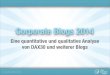 Corporate Blogs 2014 - karrierebibel.de · 14 Prozent der Corporate Blogs publizieren anonym (Allianz, Commerzbank - Autor: „Blog-Team“). Mehrheitlich publizieren spezielle Blogteams,