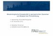 Morphologische Komplexität in germanischen Sprachen am ... · PDF fileMorphologische Komplexität in germanischen Sprachen am Beispiel der Pluralbildung Gastvortrag Universität Wuppertal