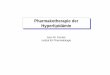Pharmakotherapie der Hyperlipidämie - uni-due.de · Statinwirkungen auf das Lipidprofil HDL-Plasmaspiegel VLDL-Plasmaspiegel Cholesterin Geranyl-PP Farnesyl-PP Squalen HMG-CoA Mevalonat