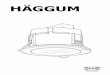 HÄGGUM - ikea.com · O candeeiro tem que ter um espaço livre mínimo de 50 mm (2") nas laterais e um espaço livre mínimo de 25 mm (1") entre a parte superior e a construção