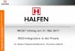 7 S O W WOST Infotag am 31. Mai 2017 - dynardo.de · Was leistet die virtuelle Produktentwicklung für HALFEN RDO ist eine Investition in der frühen Entwicklungsphase um schnell