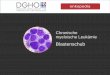 Chronische myeloische Leukämie - onkopedia.com · Lymphatischer Blastenschub, aberrante Expression von CD13 (myeloischer Marker), siehe Pfeil. Die Myeloperoxidase-positiven Zellen