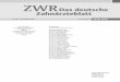 ZWR Das deutsche Zahnärzteblatt - thieme.de · IV Inhaltsverzeichnis ZWR 2010; 119 322 Veranstaltung mit praktischem Workshop – Auf Tuch-fühlung... 320 Volumentomogra e – Befundorientiert