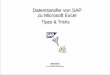 Datentransfer von SAP zu Microsoft Excel - schels.de · Geben Sie ein: /nxxxx (xxxx = Transaktionscode). Anschliessend kann mit Leerzeichen getrennt ein beliebiger Text eingegeben