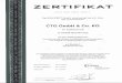  · KAT DIN EN I SO 9001 Die EQM ZERT GmbH bescheinigt hiermit, dass das Unternehmen CTG GmbH & co. KG 1m Seifental 26 D-53498 Bad Breisig mit dem Geltungsbereich: