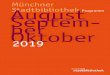 Münchner August Septem- Stadtbibliothek Programm ber Oktober · 4 5 Damit sind wir ein geradezu klassischer kultureller Akteur in unserer digitalen Gesellschaft, da Digitalisierung