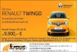 Der neue RENAULT TWINGO - automobile-kraus.de · Renault Twingo SCe 75: Gesamtverbrauch (l/100 km): innerorts: 5,3; außerorts: 3,8; kombiniert: 4,4; CO 2-Emissionen kombiniert: 100
