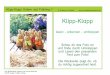 Klipp-Klapp - zaubereinmaleins.de · Klipp-Klapp Ostern und Frühling 1 © Susanne Schäfer  Bild 1 Text zu Bild 4 Ein Hase sitzt in einem Nest voll bunter Eier