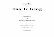 Lao Tse Tao Te King - preview.kingborn.netpreview.kingborn.net/359000/15302144bc1041b5a1d58f2fb92da31e.pdfnur ein paar der vorgeschlagenen Übersetzungen, während ein Teil der Übersetzer