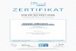 ZERTIFIKAT - a-h-a.de · Evidence of conformity with the above standard(s) has been furnished and is certi˜ ed in accordance with TÜV PROFiCERT procedures for Certi˜ cate registration