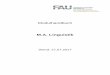M-LingN: Sprachnorm und Variation ma linguistik_2017_07_27.pdf · MA Linguistik MA English Studies/Linguistics and Applied Linguistics. 10 . Assessment and examinations 20-30-minute