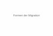 Formen der Migration - Universität Siegen · Kasten 1.1: Definition von Migration Country of usual residence The country In which a person lives, that is to say, the country in which