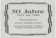 50 Jahre Franz-Dahlke- Franz-Dahlke-Chor" aus Anla£ der Gr£¼ndung des Madrigalcho- res durch Franz