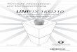 UNIFIX 165/210 - skoberne.de · UNIFIX 165 UNIFIX 210 Material dampfgehärteter Porenbeton mit integrierter Kunststoffleitung PP schwer entflammbar Außenabmessungen 240 x 240 mm
