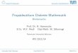 Propädeutikum Diskrete Mathematik - Breitensuche · Fakultät für Mathematik Technische Universität München Propädeutikum Diskrete Mathematik Breitensuche Prof.Dr.R.Hemmecke