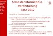 Ordnungen Semesterinformations- veranstaltung IfI-IIS IfI ... · Semesterinformations-veranstaltung SoSe2017 Ordnungen BWL-OR ISUM WiWiD IfI-ISMLL IfI-IIS IfI-SSE IWIST •Kurze Info