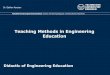 Teaching Methods in Engineering Education - TU Dresdenkersten/CSC/presentation teaching methods.pdf · of concrete decreases confirmation of hypothesis: If the hypothesis is true,