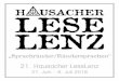 27. Juni – 6. Juli 2018 - leselenz.euleselenz.eu/wp-content/uploads/2018/06/ll2018.pdf · 11 Hausacher Stadtschreiber*innen 2018 / 2019 Anlässlich ihrer 750-Jahr-Feier hatte die