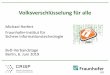 Volksverschlüsselung für alle - bvdnet.de · Volksverschlüsselung für alle Michael Herfert Fraunhofer-Institut für Sichere Informationstechnologie BvD-Verbandstage Berlin, 6