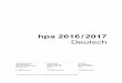 hpa 2016 / 2017 - sysbo.ch · hpa switzerland Schäflistrasse 1 9430 St. Margrethen Switzerland info@hpa-ag.ch hpa austria Hagstrasse 30 6890 Lustenau Austria office@hpa-ag.at hpa