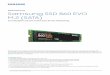 Solid State Drive Samsung SSD 860 EVO M.2 (SATA) · TCG/OPAL 2.0, IEEE 1667 (Encrypted Drive) Intelligent TurboWrite Puffer-Größen 3-12 GB 3-22 GB 6-42 GB 6-42 GB Besonderheiten