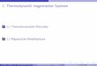 1. Thermodynamik magnetischer Systemesmt.tuwien.ac.at/extra/teaching/statphys2/kapitel_II_1.pdf · 1. Thermodynamik magnetischer Systeme 1 1.1 Thermodynamische Potentiale 2 1.2 Magnetische