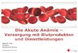 Versorgung mit Blutprodukten und Dienstleistungen das... · Die Akute Anämie – Versorgung mit Blutprodukten und Dienstleistungen Beat M. Frey Direktor Blutspende Zürich IPS Symposium
