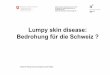 Lumpy skin disease: Bedrohung für die Schweiz ?tvl-avsa.ch/_downloads/3_Voegtlin.pdf · 2017-12-12 · Eidgenössisches Departement des Innern EDI Bundesamt für Lebensmittelsicherheit