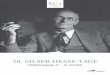 20. silser hesse-tage · Hermann Hesse Gesellschaft und Berufung in den Stiftungsrat zur Vergabe des Friedenspreises des deutschen Buchhandels. 7 Adolf Muschg (* 1934), geboren in