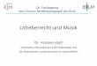 Urheberrecht und Musik - Bayern...Urheberrecht und Musik Dr. Kristina Hopf Juristische Referentin der KJM-Stabsstelle und der Bayerischen Landeszentrale für neue Medien 18. FachtagungUrheberrecht