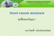 Root cause analysis · 2019-11-17 · •การแก้ปัญหาที่ยั่งยืนจะต้อง แก้ไขที่ปัจจัยที่เป็นสาเหตุ